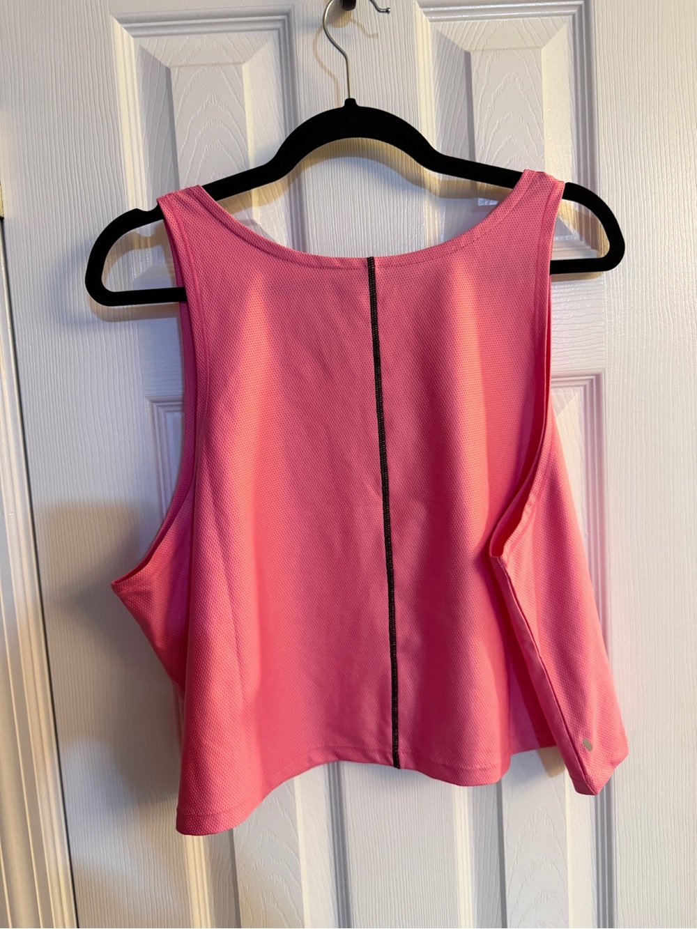 Nike Pink Dri-FIT Cropped Tank with Black Logo - Picture 2 of 3